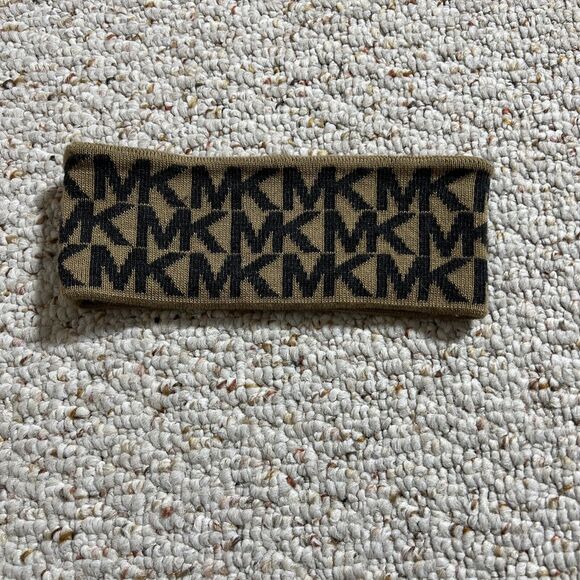 Michael Kors MK Repeat Logo Black & Brown Winter headband ear warmer - Picture 1 of 3